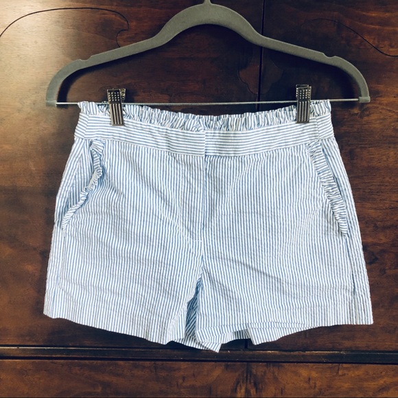 J. Crew Factory | Seersucker Ruffle Shorts - Picture 1 of 3